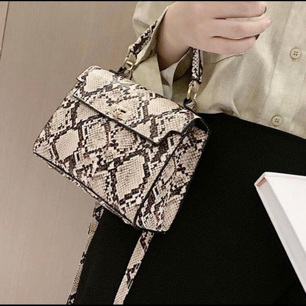 Snakeskin cross body purse